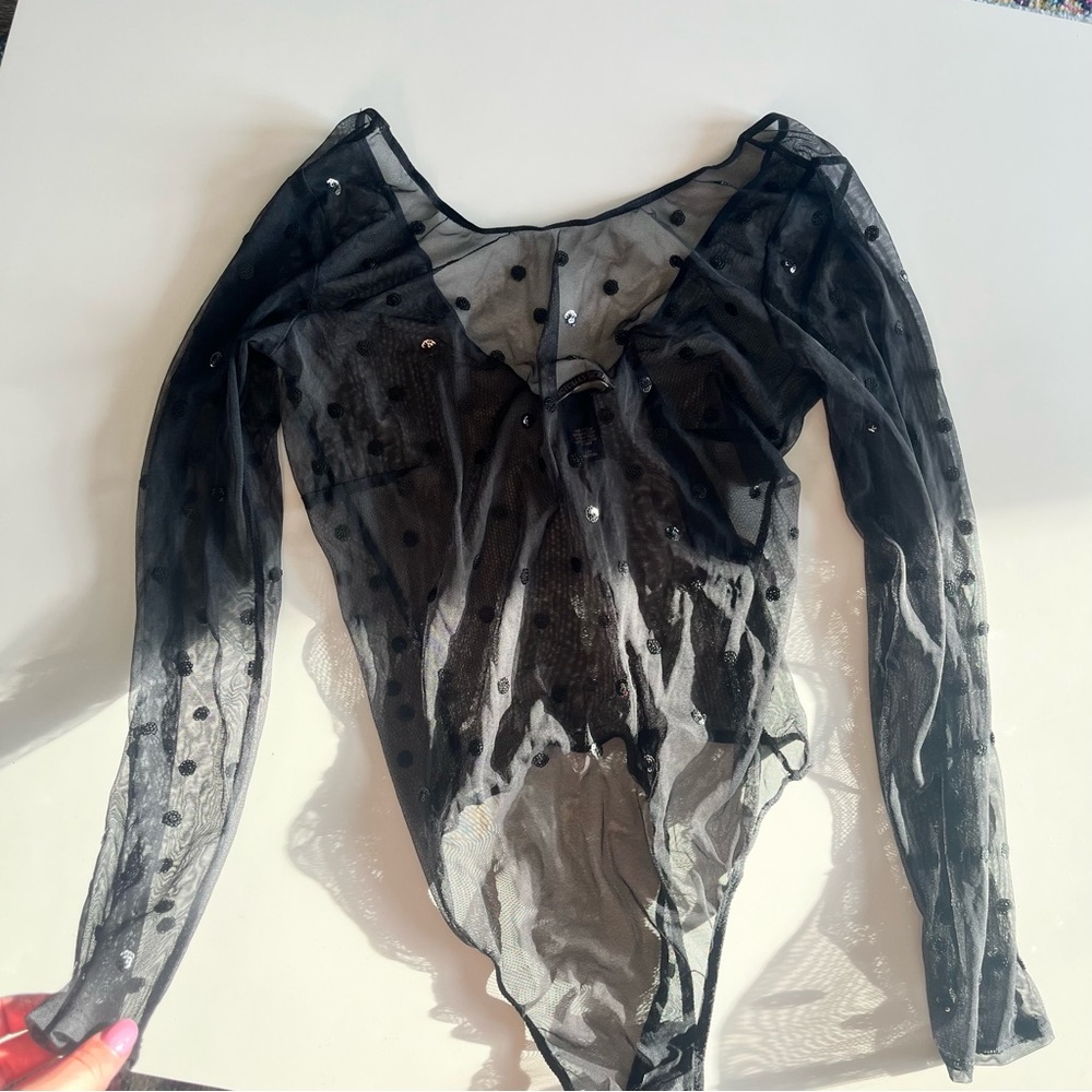 Sheer Victorias Secret Polka Dot Bodysuit
